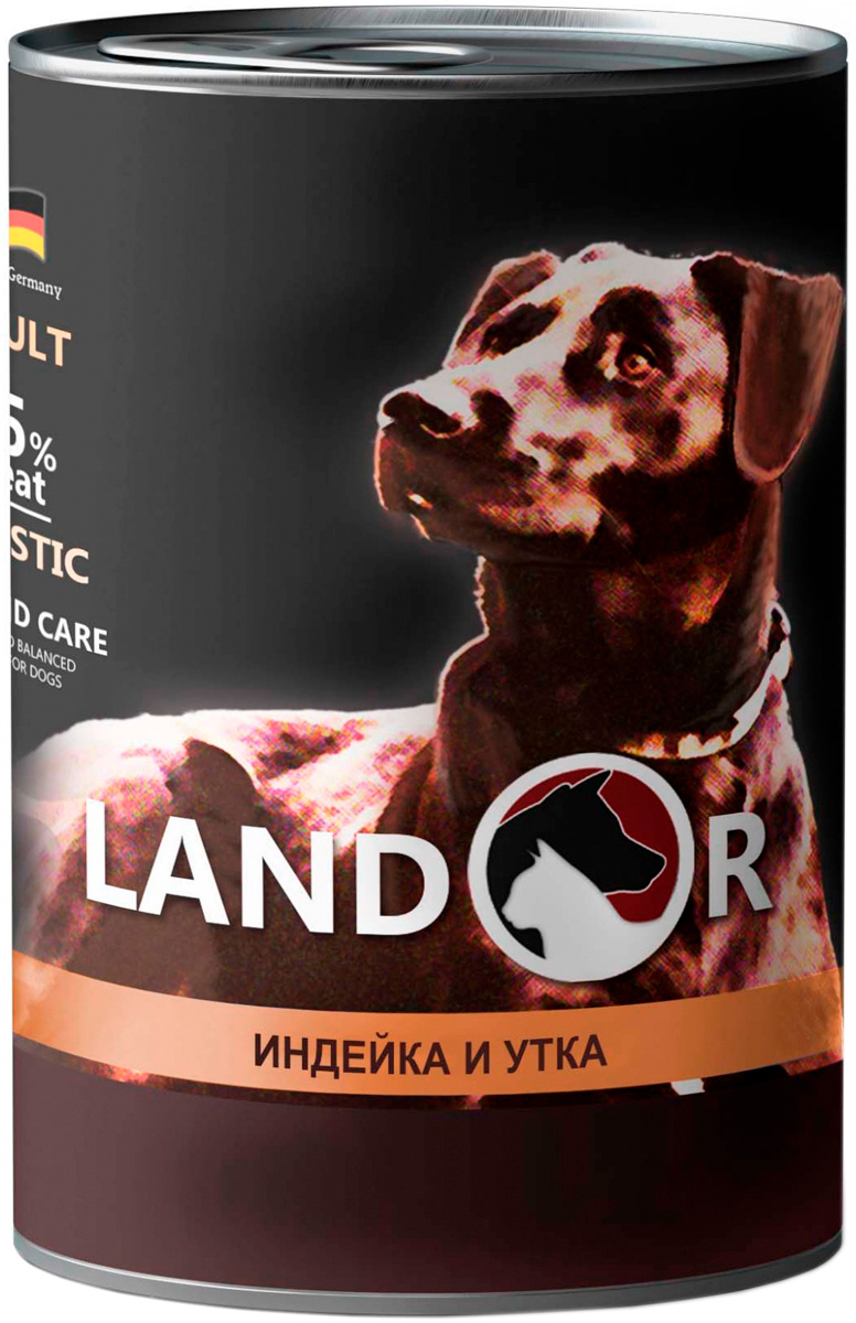   Магизоо Landor Dog Adult Turkey & Duck для взрослых собак всех пород с индейкой и уткой (400 гр)