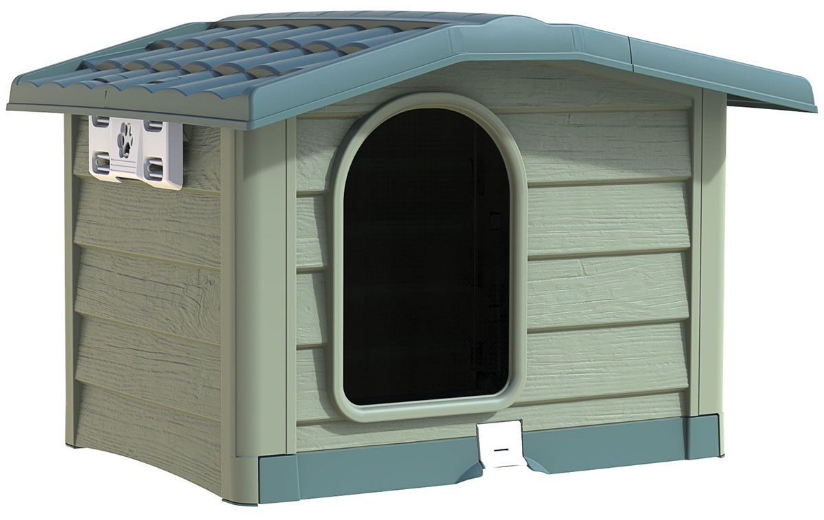 Будка для собак Bama Pet Bungalow L зеленый пластик 101 х 94 х 77 см (1 шт)