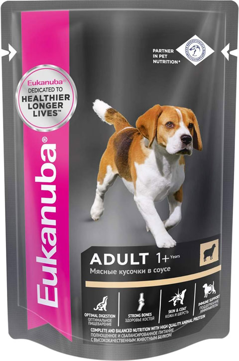 Eukanuba Dog Adult Lamb для взрослых собак с ягненком в соусе (100 гр)