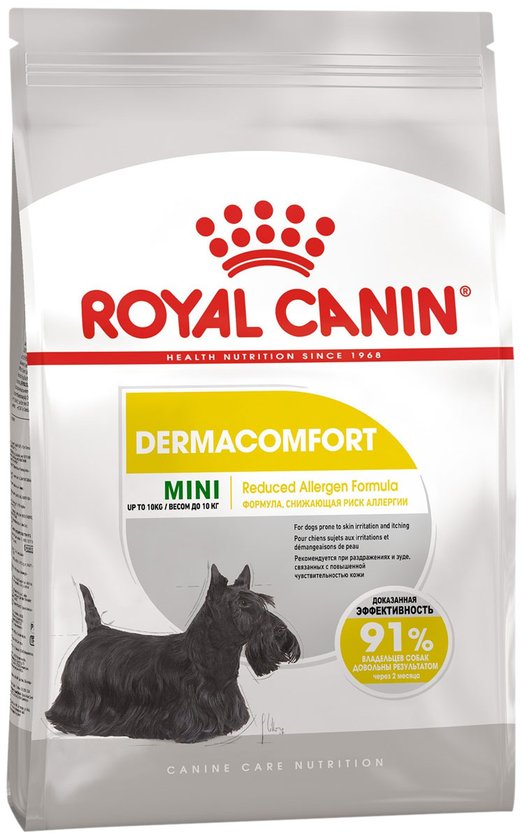 Royal Canin Mini Dermacomfort для взрослых собак маленьких пород при аллергии (3 кг)