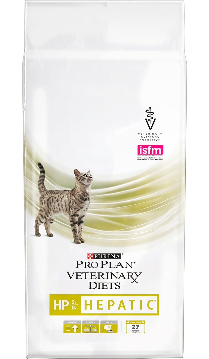 Purina Veterinary Diets Hp St/ox Hepatic для взрослых кошек при хронической печеночной недостаточности (1,5 кг)