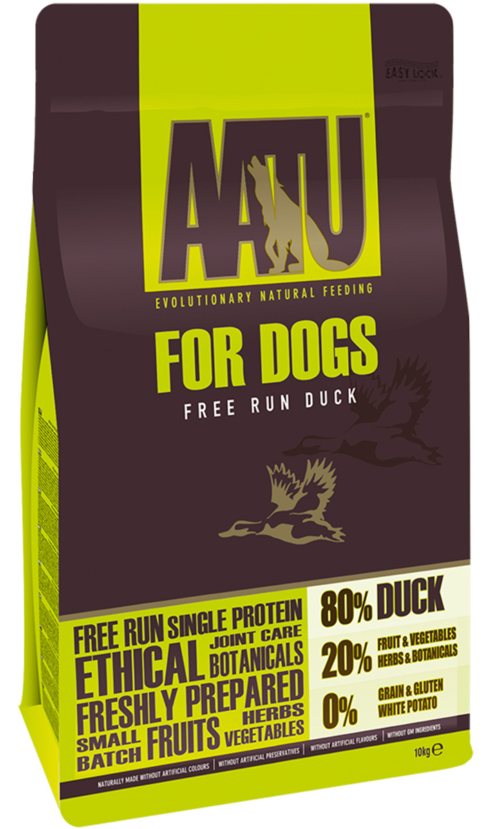 Aatu Dog Duck беззерновой для взрослых собак с уткой  (1,5 кг)