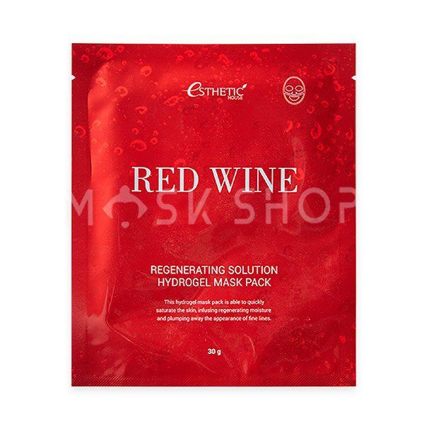 Гидрогелевые маски Гидрогелевая маска с экстрактом красного вина Esthetic House Red Wine Regeneration Solution Hydrogel Mask Pack