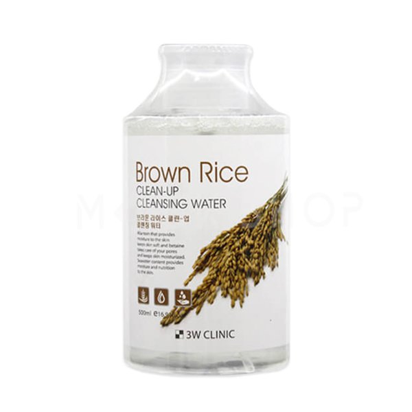  Очищающая вода для снятия макияжа 3W Clinic Brown Rice Clean-Up Cleansing Water