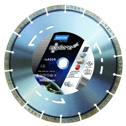 NORTON 70184647348 Алмазный отрезной круг 400 мм, 12х3,2х25,4 мм 4X4 EXPLORER