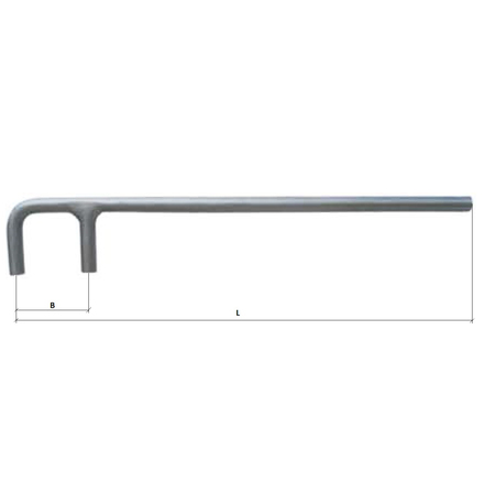 GARWIN PRO 604310-70*600 Ключ вентильный для задвижек F-образный 70*600 мм