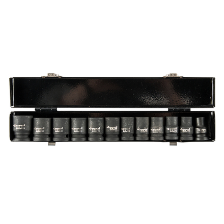 GARWIN PRO 626521-12 Набор ударных головок 38 мм 1/2 12пр. 10-24 мм в металлическом кейсе