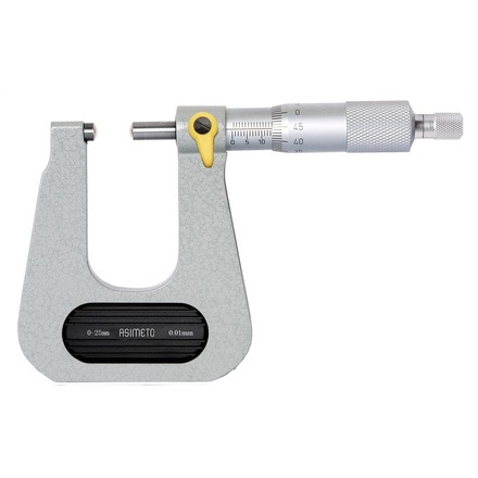 ASIMETO 150-31-2 Микрометр для измерения листового металла 0,01 мм, 0-25 мм, глубина 100 мм, тип B