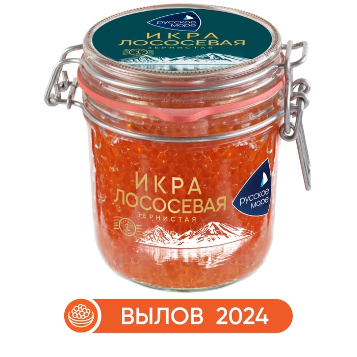 Икра лососевая Русское море зернистая 500гс доставкой!