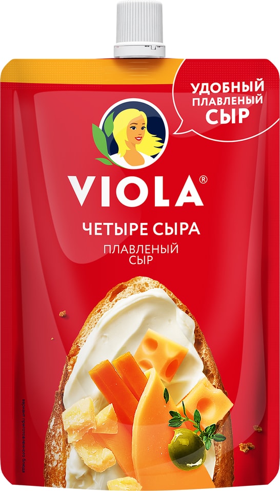 Сыр плавленый Viola Четыре сыра 45% 180гс доставкой!