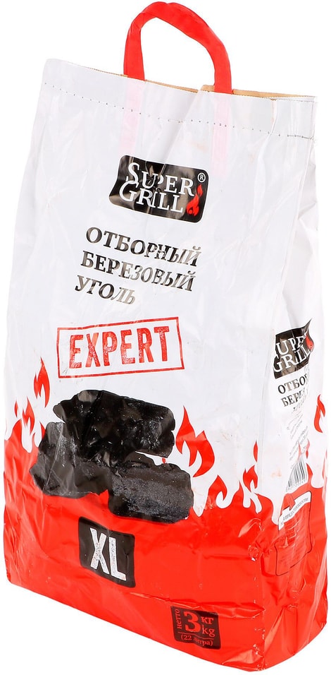 Уголь березовый SuperGrill отборный 3кгс доставкой!