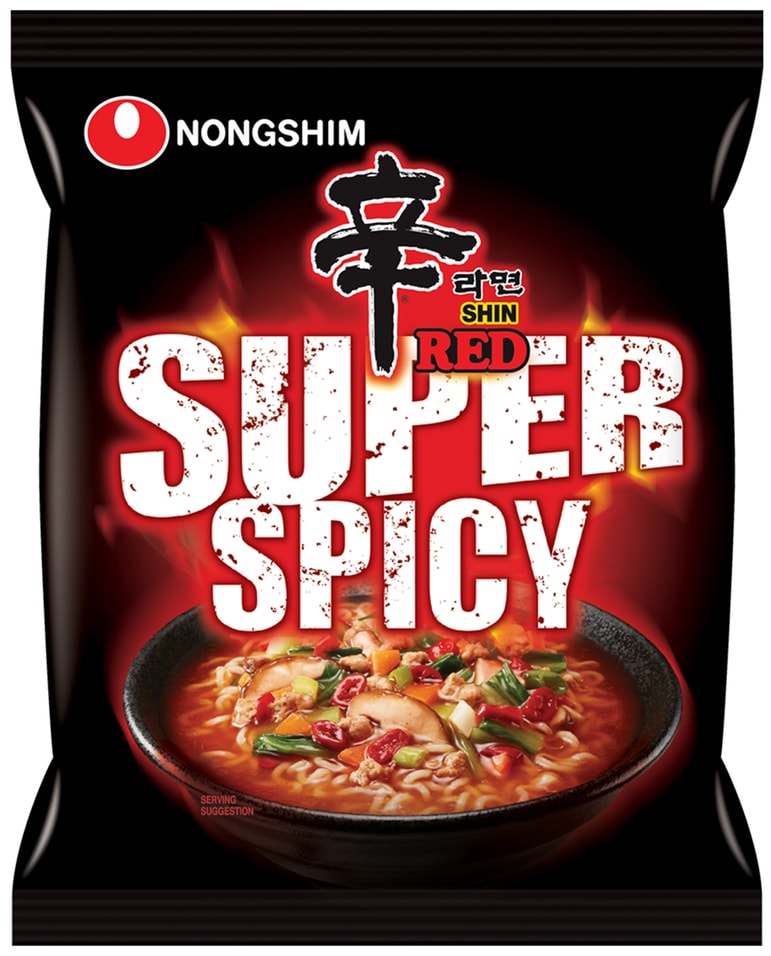 Лапша Nongshim Шин Рэд Супер Острая 120гс доставкой!