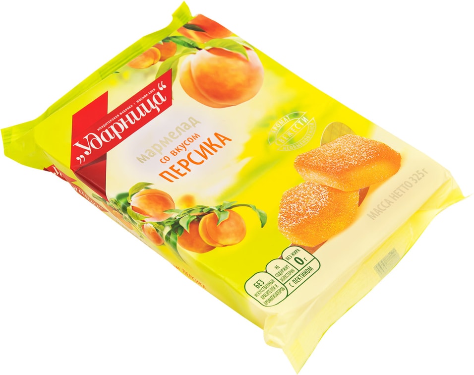 Мармелад Ударница со вкусом персика 325гс доставкой!