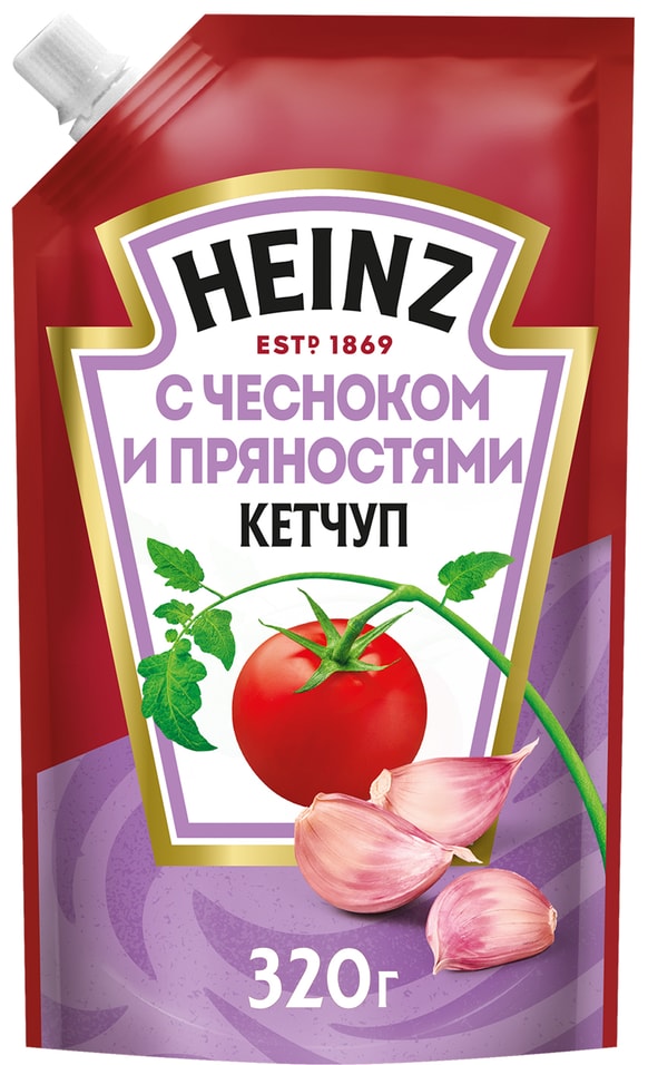 Кетчуп Heinz с чесноком и пряностями 320гс доставкой!