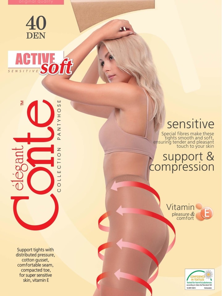 Колготки Conte Elegant Active Soft 40 Natural Размер 5