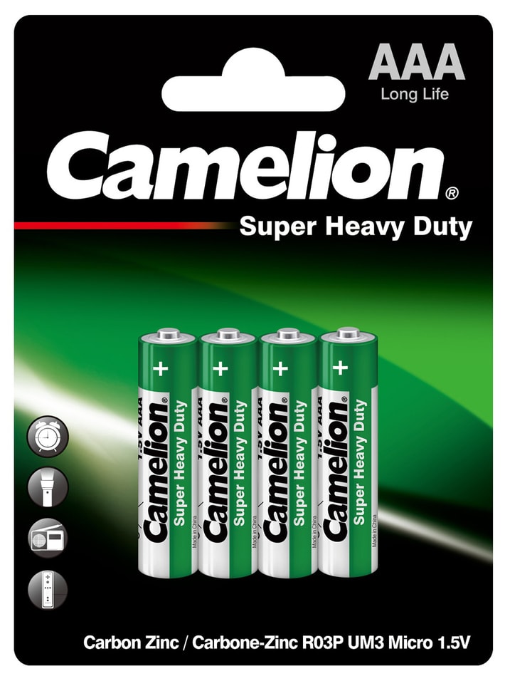 Батарейки Camelion Super heavy Duty ААА 4штс доставкой!