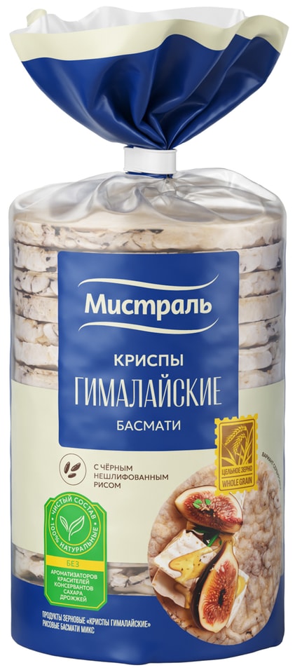 Хлебцы и тарталетки Криспы Мистраль Гималайские Басмати 120гс доставкой!