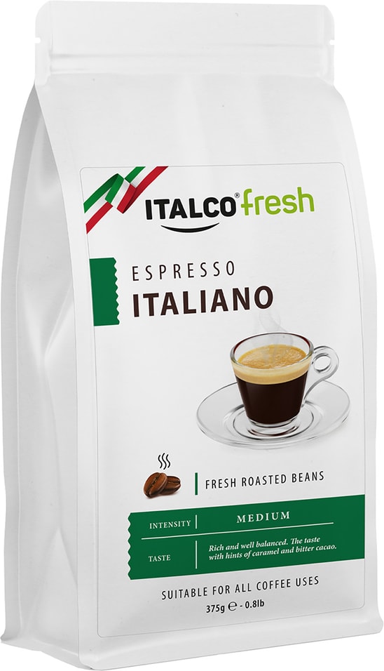 Кофе в зернах Italco Espresso 375г. Доставим до двери!