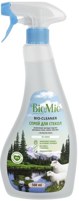 Спрей для стекол BioMio Bio-Cleaner с экстрактом хлопка 300мл