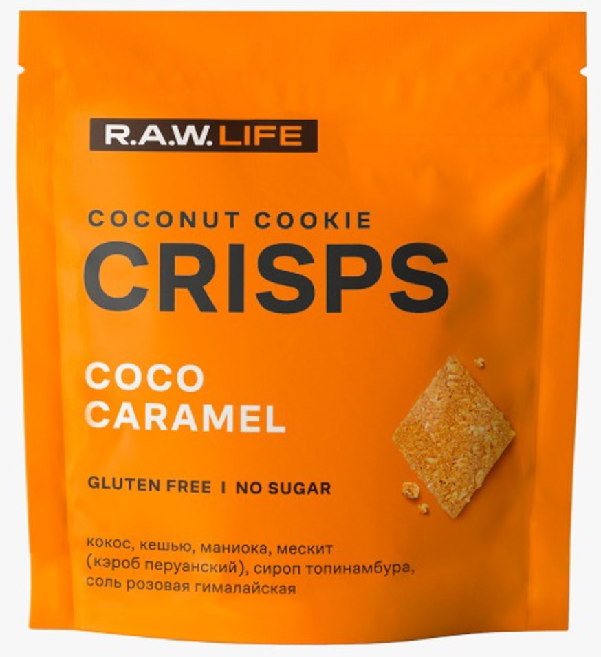 Печенье R.A.W. LIFE Crisps Кокос-Карамель 35г