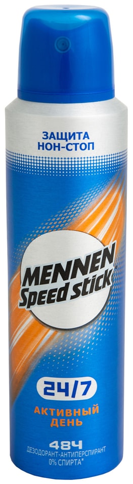 Дезодорант антиперспирант Mennen Speed Stick 24/7 Активный День 150мл