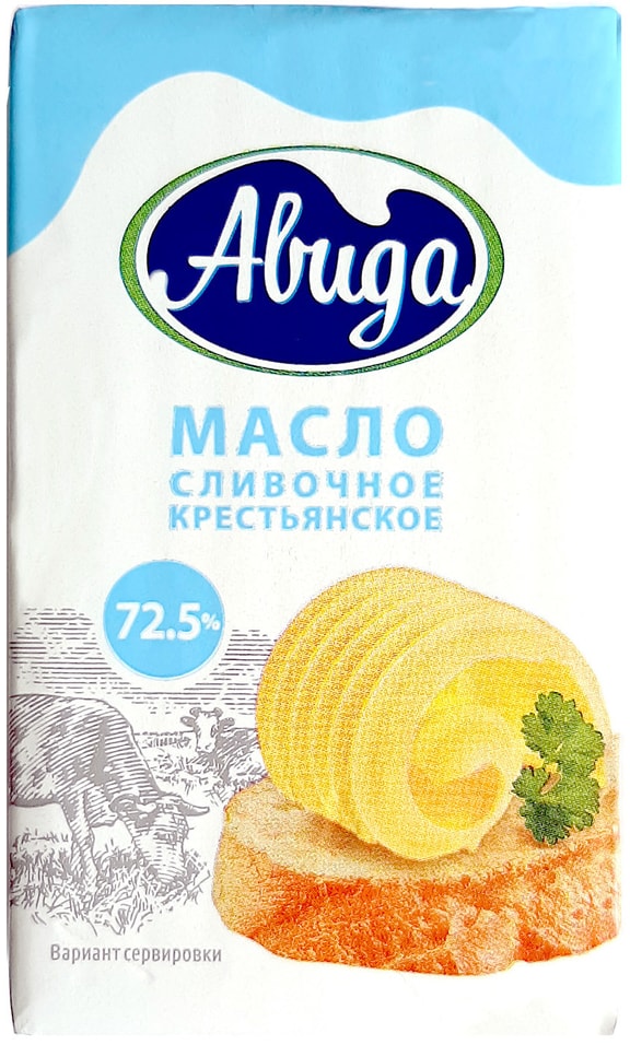 Масло сливочное Авида Крестьянское 72.5% 180г