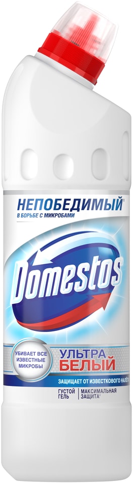 Средство чистящее Domestos Ультра Белый для туалета и ванной Антибактериальный эффект 500мл