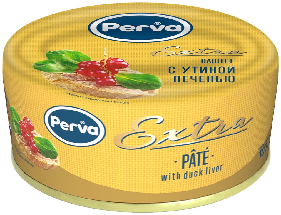 Паштет Perva Extra с утиной печенью 100гс доставкой!