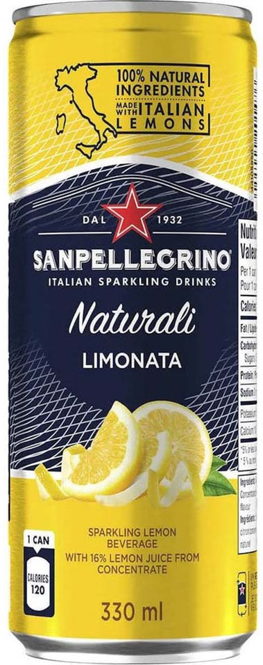 Напиток Sanpellegrino с соком Limonata 330млс доставкой!