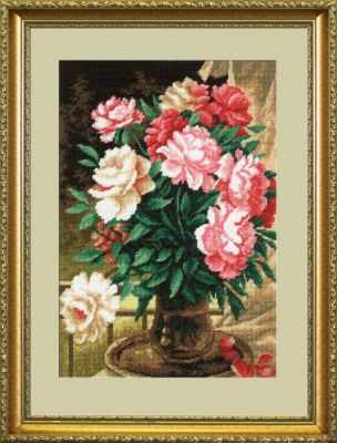   Мир вышивки 490 Пионы