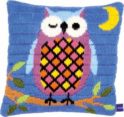 Наборы для вышивания «Vervaco» PN-0153799 Owl at Night Cushion
