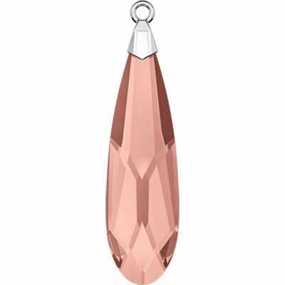  6533 Подвеска Кристалл Сваровски 17,5х4,5 мм, антично-розовый (blush rose 257 RHOD)