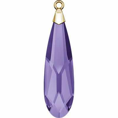   Мир вышивки 6533 Подвеска Кристалл Сваровски 17,5х4,5 мм, св. фиолетовый (tanzanite 539 GOLD)