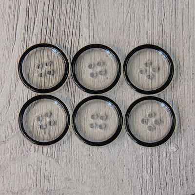  EL 0013 34 Пуговицы костюмные с проколами-1 № 01 прозрачный, 6 шт