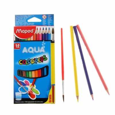 1040835 Карандаши акварельные 12 цветов Color Peps, с кистью