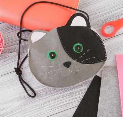 2834902 Сумочка детская из фетра своими руками Кошечка