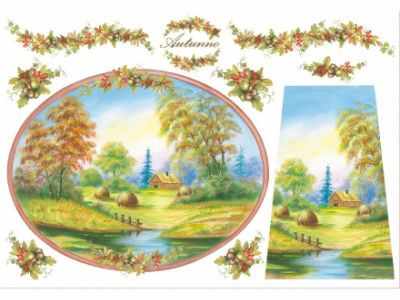  DFS068 Бумага рисовая для декупажа Stamperia, Осень  48х33 см, 28 гр  .