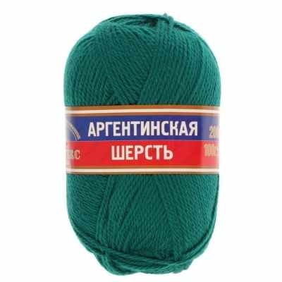 Пряжа Камтекс Аргентинская шерсть 100 г Цвет.41 Изумруд