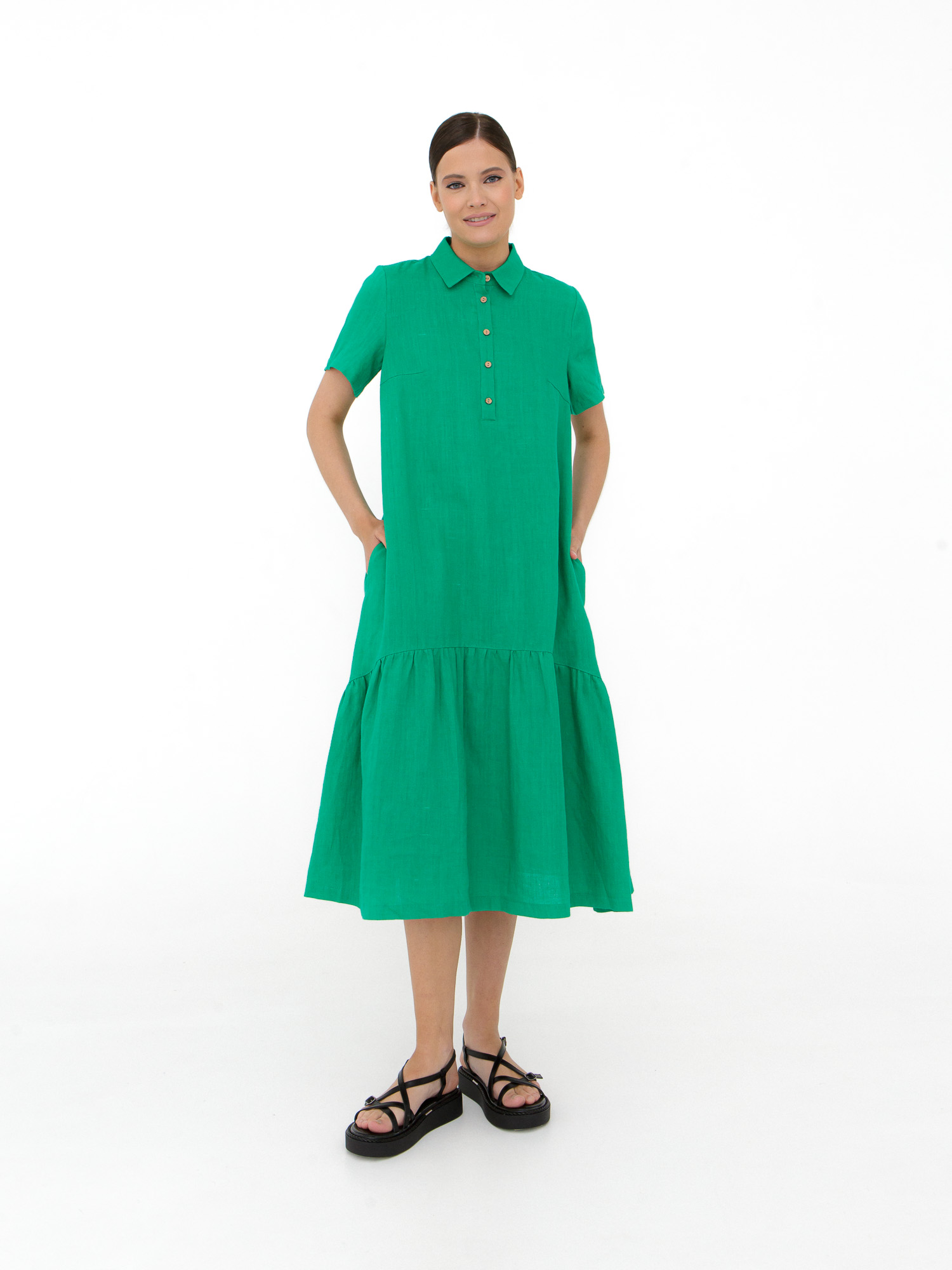 Платье женское КЛ-7521-ИЛ23 светло-зеленое 44