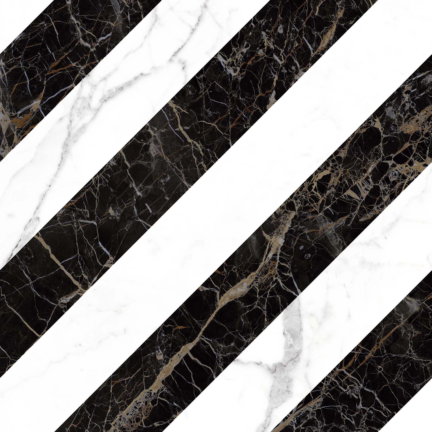 Керамогранит Allmarble Decoro Lux Statuario-Altissimo-St.Laurent 60х60