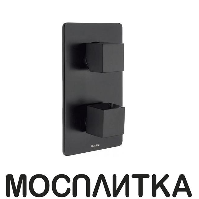 Наружная часть термостата Bossini Cube Z00061.073 черный матовый