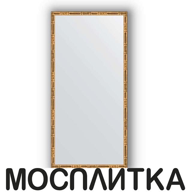 Зеркала шириной до 50 см Зеркало в багетной раме Evoform Definite BY 0695 47 x 97 см, золотой бамбук