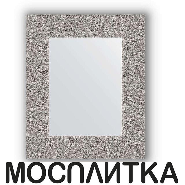 Мебель подвесная 40 см - 50 см Зеркало в багетной раме Evoform Definite BY 3023 46 x 56 см, чеканка серебряная