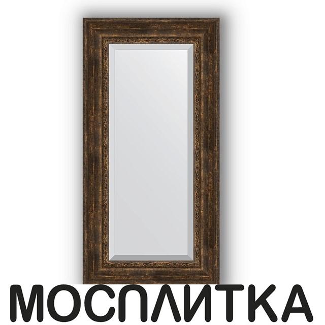 Зеркало в багетной раме Evoform Exclusive BY 3508 62 x 122 см, состаренное дерево с орнаментом