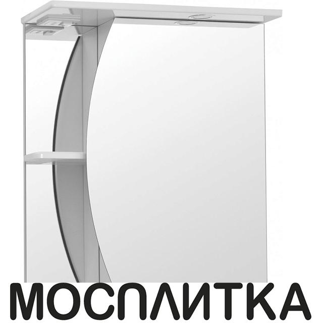 Зеркала и зеркальные шкафы с подсветкой Зеркальный шкаф Style Line Эко Волна Камелия 60/С белый