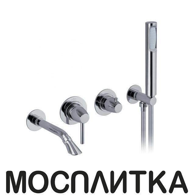 Смеситель Webert Opera Moderna OE860312015 для ванны, встраиваемый, на 4 отверстия, хром