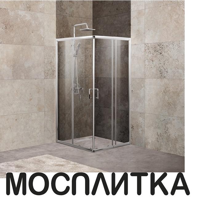 Душевой уголок BelBagno UNIQUE-A-2-75/90-C-Cr, профиль хром стекло прозрачное 90см