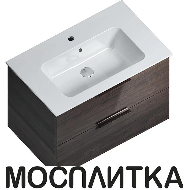   Мосплитка Сантехника Тумба с раковиной Kerama Marazzi Piano 75 см PI.75\OLM коричневый