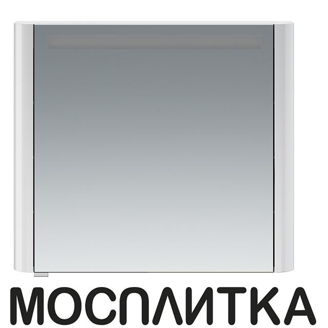   Мосплитка Сантехника Зеркальный шкаф Am.Pm Sensation M30MCR0801WG, цвет - белый глянец, с подсветкой, правый, 80 см