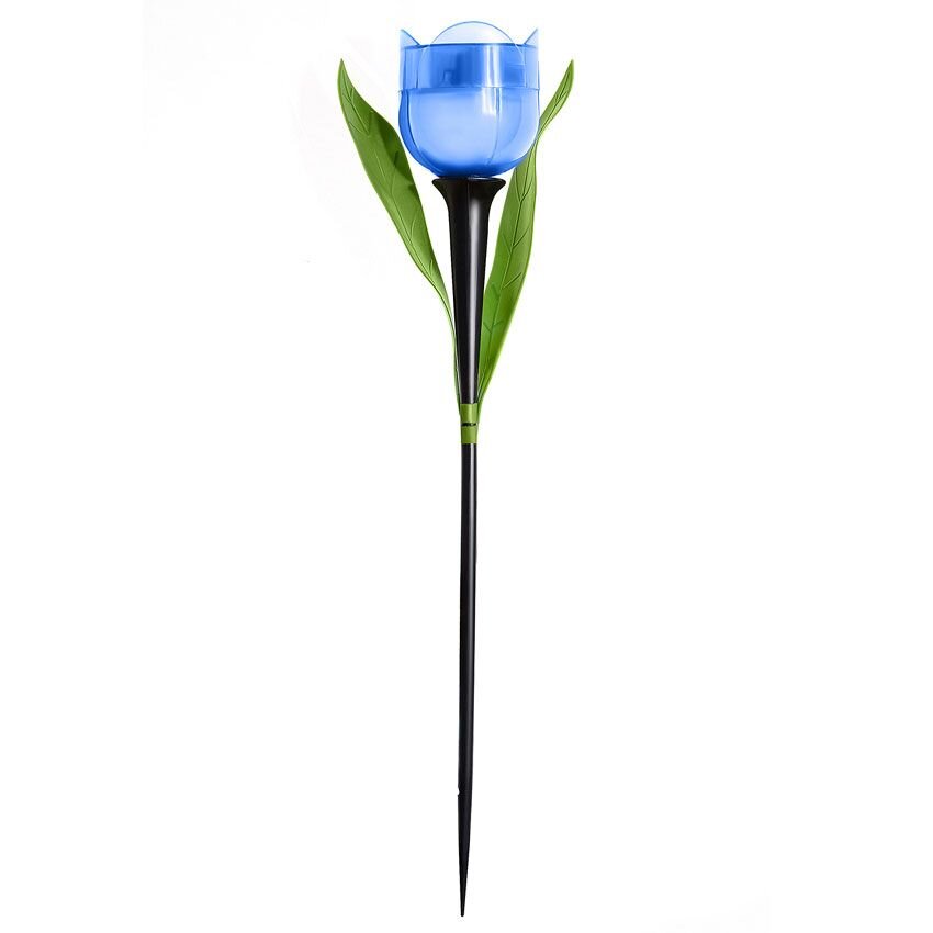 Фонарь садовый «Тюльпан синий» на солнечной батарее